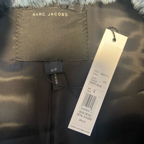 Marc Jacobs blue faux fur coast NEVER WORN with tags on from 2018 runway! - Picture 4 of 6